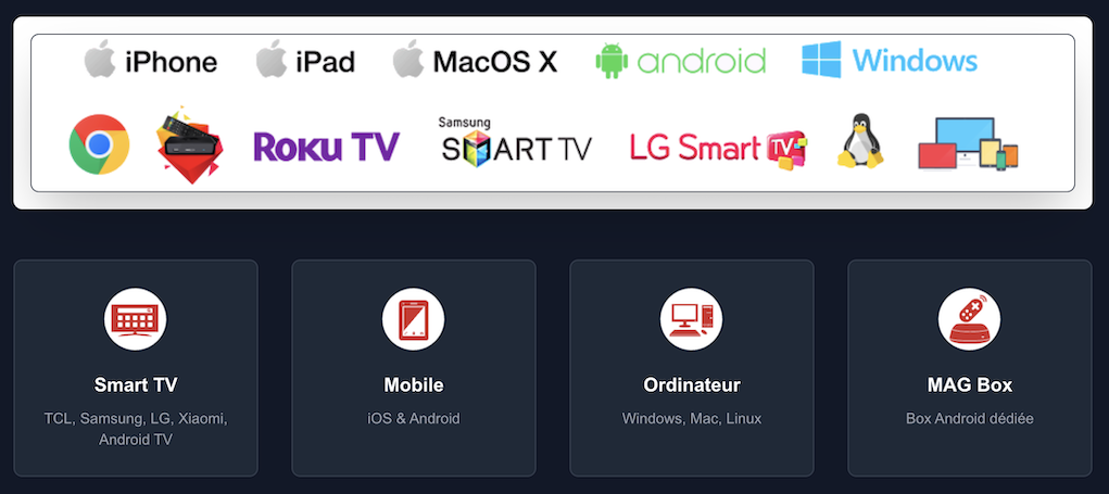IPTV TCL compatibilité et appareils supportés
